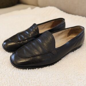 Chanel Black Loafers Size 37.5